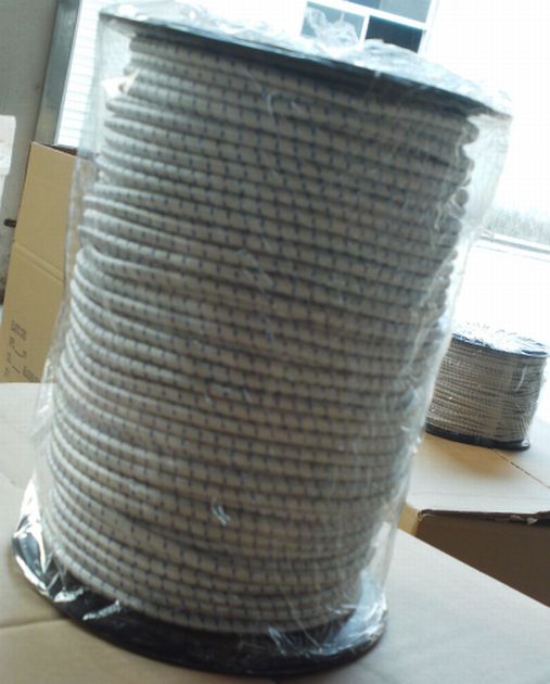 White Bungee Cord with blue dotted lines